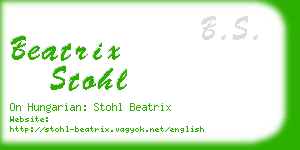 beatrix stohl business card